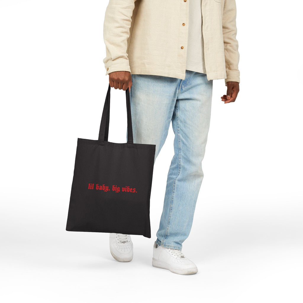lil baby, big vibes - cotton canvas tote bag