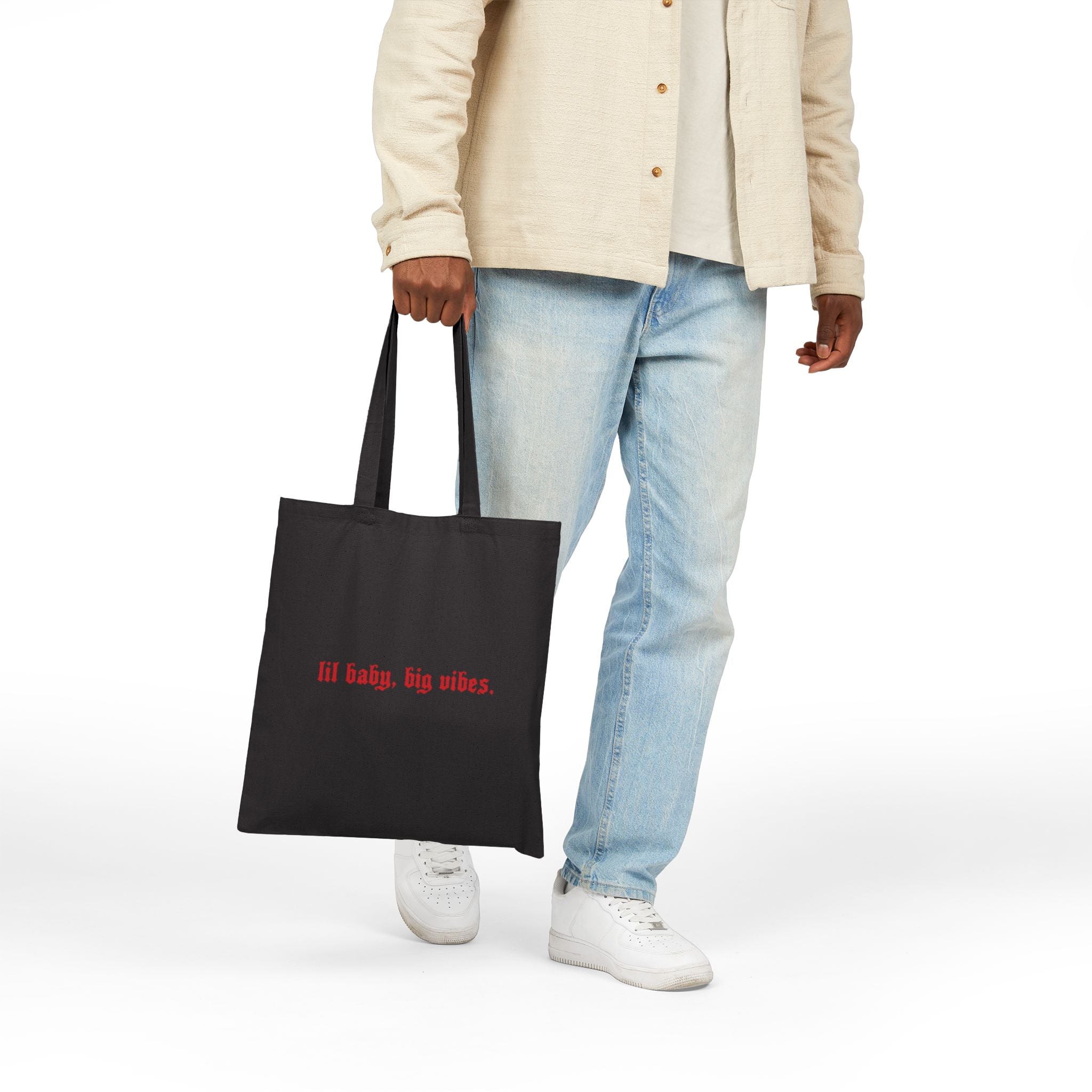 lil baby, big vibes - cotton canvas tote bag