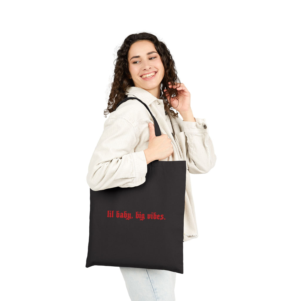 lil baby, big vibes - cotton canvas tote bag